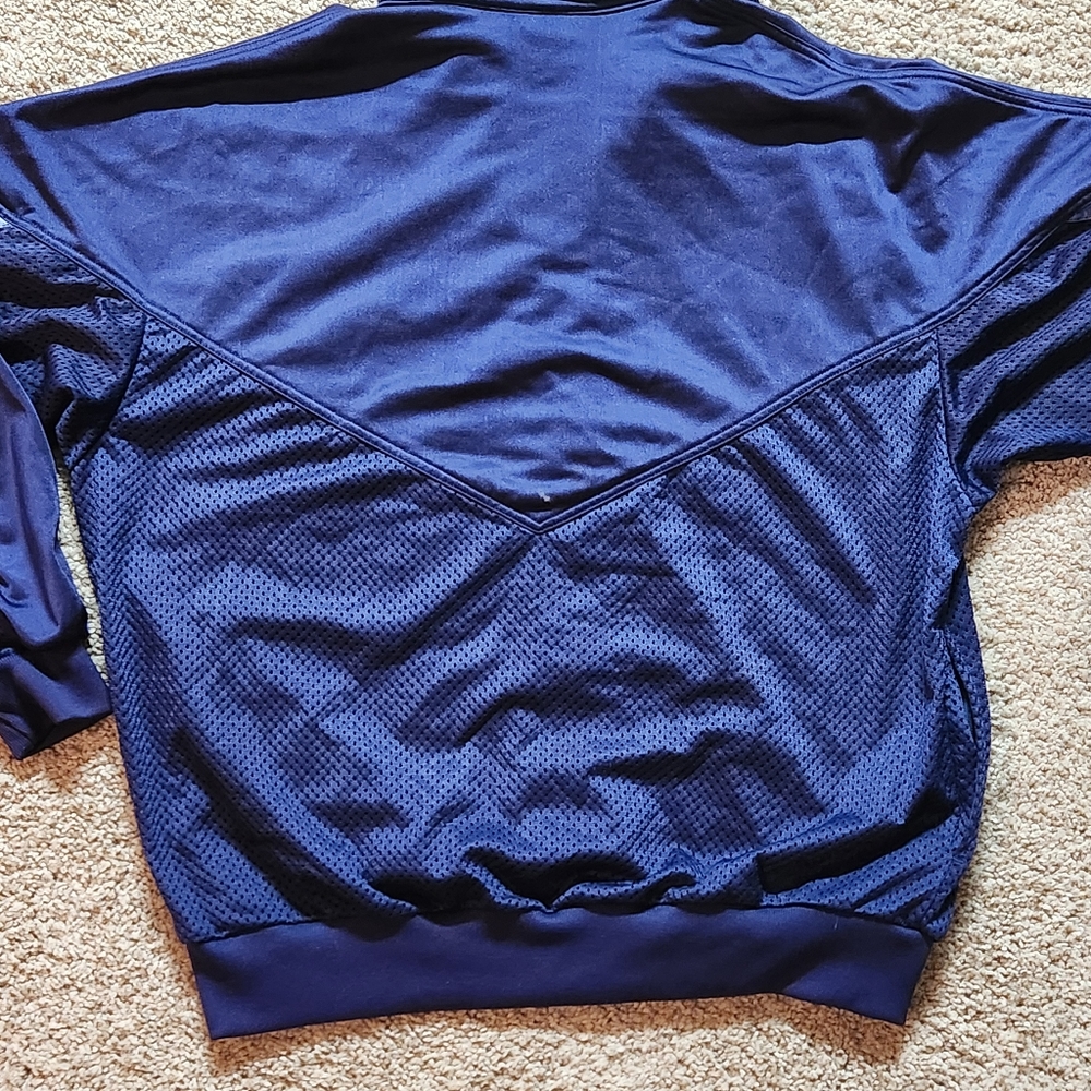 VTG Nike full zip track jacket Size L Color Navy with light blue accent - Picture 6 of 10